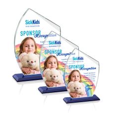 Dumas Full Color Peaks Crystal Trophy - Crystal Trophies