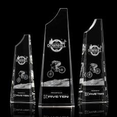 Webber 3D Peaks Crystal Trophy - Crystal Trophies
