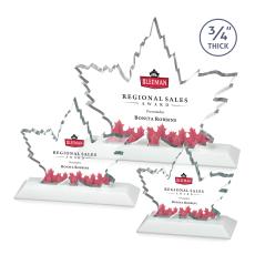 Sargent Leaf Full Color Fagan Unique Crystal Trophy - Custom Trophies