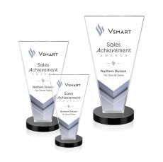 Reeves Full Color Black Polygon Crystal Trophy - Crystal Trophies