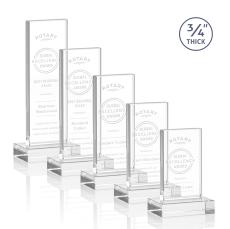 Barlow Clear Rectangle Crystal Trophy - Crystal Trophies