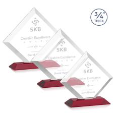 Carlson Red Crystal Trophy - Crystal Trophies