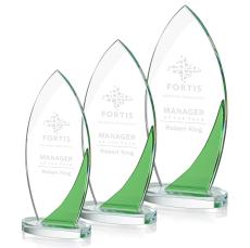Proctor Green Peaks Crystal Trophy - Crystal Trophies
