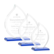 Tomlinson Blue Flame Crystal Trophy - Crystal Trophies