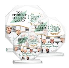 Britt Full Color Polygon Crystal Trophy - Crystal Trophies