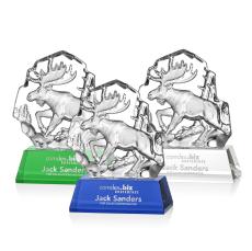 Reece Moose Animals Crystal Trophy - Crystal Trophies