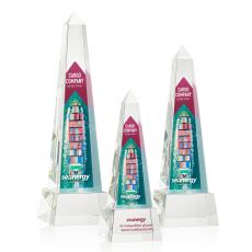 Slaughter Full Color on Base Clear Obelisk Crystal Trophy - Crystal Trophies