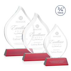 Cavazos on Helton Base Red Flame Crystal Trophy - Crystal Trophies