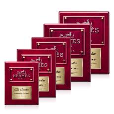 Woodward Plaque - Rosewood/Gold - Wall Plaque Awards