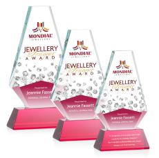 Mcleod Full Color on Helton Base Red Polygon Crystal Trophy - Crystal Trophies