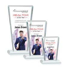 Frank Full Color Fagan Rectangle Crystal Trophy - Custom Trophies