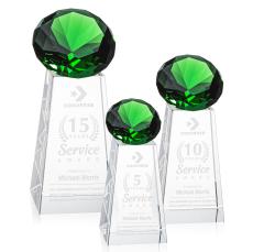 Tall Emerald Crystal Trophy - Diamond Trophies