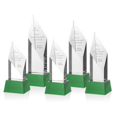 Fernandes on Base Green Crystal Trophy - Crystal Trophies