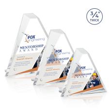 Sheppard Full Color Silver Pyramid Acrylic Trophy - Acrylic Trophies