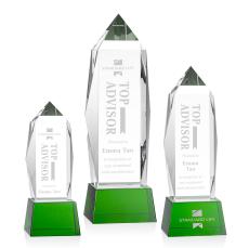Navarro on Base Green Obelisk Crystal Trophy - Crystal Trophies