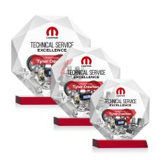Minor Full Color Red Polygon Crystal Trophy - Crystal Trophies