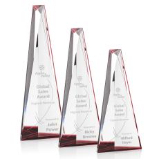 Dominguez Optical/Red Obelisk Crystal Trophy - Crystal Trophies