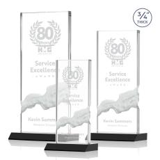 Rubin Black Rectangle Crystal Trophy - Crystal Trophies