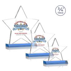 Ibarra Full Color Sky Blue Crystal Trophy - Custom Trophies