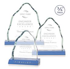 Hobbs Sky Blue Crystal Trophy - Crystal Trophies
