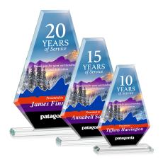 Robbins Full Color Polygon Crystal Trophy - Crystal Trophies