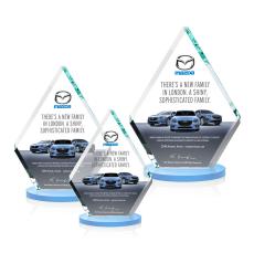 Curry Full Color Sky Blue Crystal Trophy - Custom Trophies