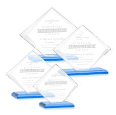 Latham Sky Blue Crystal Trophy - Crystal Trophies