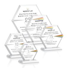 Santos Full Color Fagan Polygon Crystal Trophy - Custom Trophies