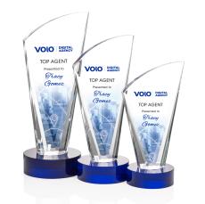 Bunch Full Color Blue Peaks Crystal Trophy - Crystal Trophies