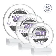 Juarez Full Color Fagan Circle Crystal Trophy - Custom Trophies