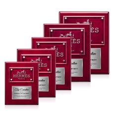 Woodward Plaque - Rosewood/Silver - Wall Plaque Awards