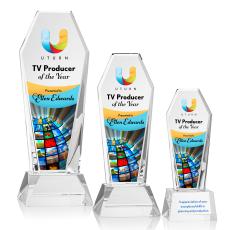 Thorpe Full Color on Base Clear Towers Crystal Trophy - Crystal Trophies