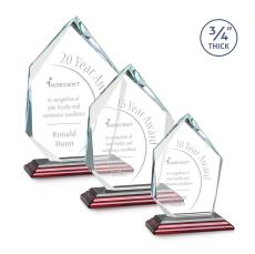 Boone Ice Peak Wood Peaks Crystal Trophy - Crystal Trophies