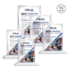 Cassidy Full Color Fagan Rectangle Crystal Trophy - Crystal Trophies