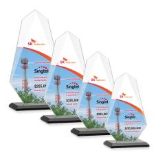 Byers Full Color Black Peaks Crystal Trophy - Crystal Trophies