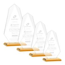 Byers Amber Unique Crystal Trophy - Crystal Trophies