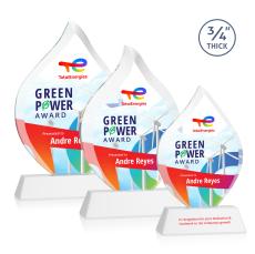 Cavazos Full Color on Helton Fagan Flame Crystal Trophy - Crystal Trophies