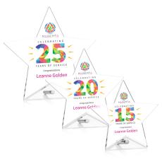 Jewell Star Full Color Silver Acrylic Trophy - Acrylic Trophies