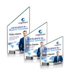 Walsh Full Color Peaks Crystal Trophy - Trophies