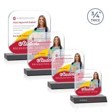 App Full Color Black Square / Cube Crystal Trophy - Crystal Trophies