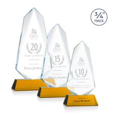 McMullen on Helton Amber Unique Crystal Trophy - Crystal Trophies