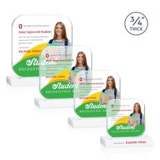 App Full Color Fagan Square / Cube Crystal Trophy - Crystal Trophies