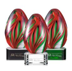 Marquez Tear Drop on Half Round Base Glass Trophy - Glass Trophies