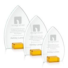 Porter Amber Peaks Crystal Trophy - Crystal Trophies
