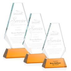 Mcleod on Helton Base Amber Polygon Crystal Trophy - Crystal Trophies
