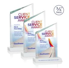 Brito Full Color Fagan Peaks Crystal Trophy - Crystal Trophies