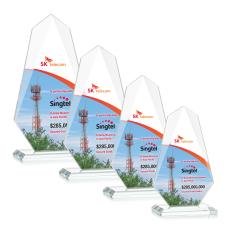 Byers Full Color Clear Unique Crystal Trophy - Crystal Trophies