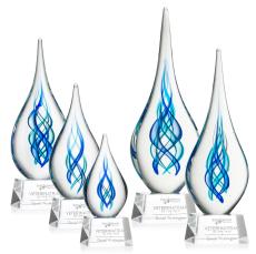 Bauman on Small Crystal Base - Clear - Glass Trophies