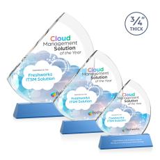 Yanez Full Color on Helton Sky Blue Peaks Crystal Trophy - Crystal Trophies