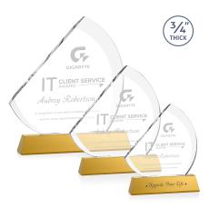 Yanez on Helton Amber Peaks Crystal Trophy - Crystal Trophies